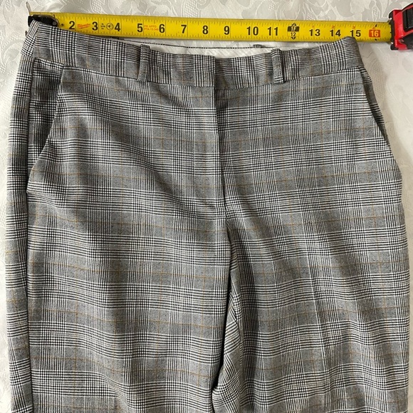 TOPSHOP Black White Gold Plaid Womens Pants 30 Inch Waist - Picture 5 of 11
